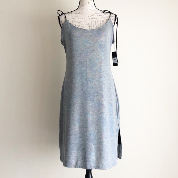 Guess Dresses & Skirts - Guess Ziggy Gray Metallic Slip Dress Sz L